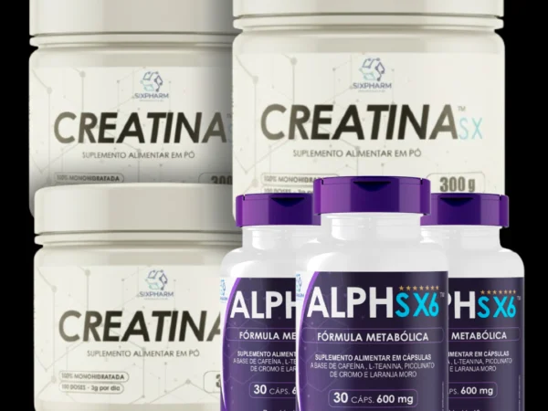 3 potes - Creatina SX + 3 potes de ALPH SX6