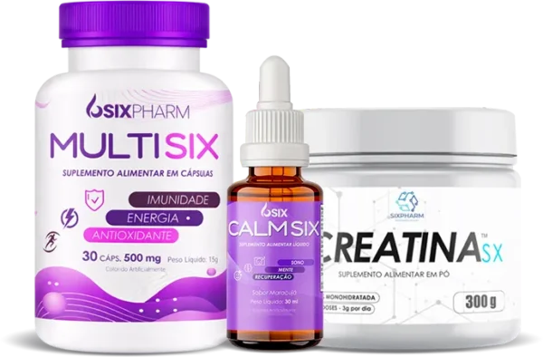 Creatina Sx + Multi Six + Calm Six